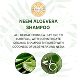 HERBALISM Neem Aloe vera Shampoo Scalp Soothing Sulfate Free Anti-Dandruff Non irritating Formula Color Safe. - HERBALISM