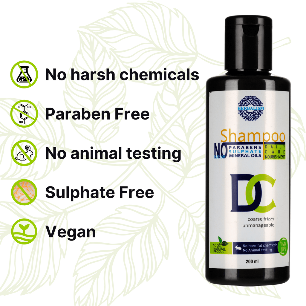 Herbalism Natural Smooth Shampoo 100% Daily Nourish & Replenish Shampoo Thickening/Anti Frizz/Scalp Cleansing Color Safe. - HERBALISM