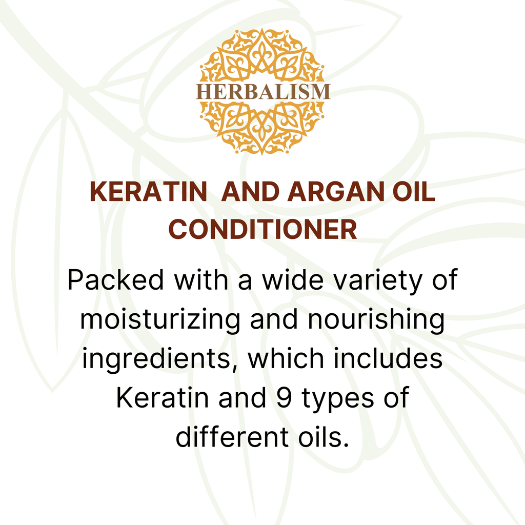 Herbalism argan oil and keratin deep hair conditioner smoothening & moisturizing conditioner for extra dry hair. - HERBALISM